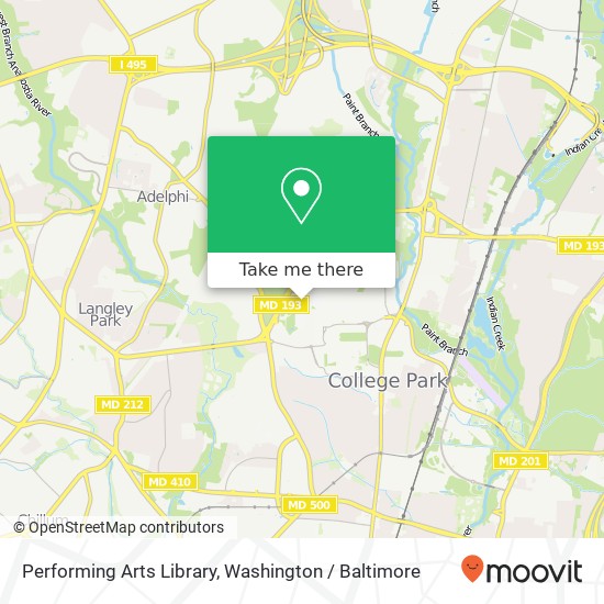 Performing Arts Library map