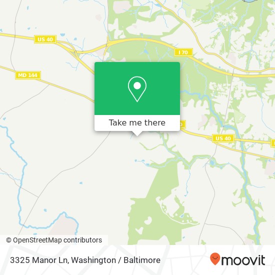 Mapa de 3325 Manor Ln, Ellicott City, MD 21042