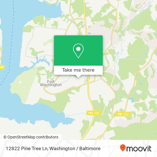 Mapa de 12822 Pine Tree Ln, Fort Washington, MD 20744