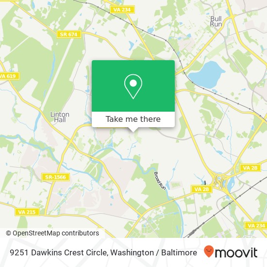 9251 Dawkins Crest Circle, 9251 Dawkins Crest Cir, Bristow, VA 20136, USA map