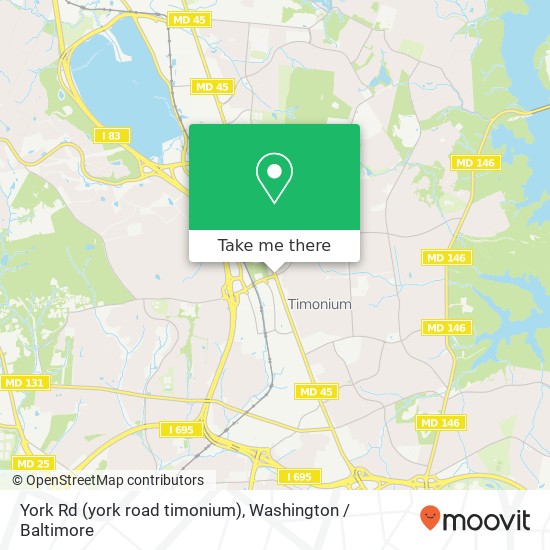 Mapa de York Rd (york road timonium), Lutherville Timonium, MD 21093