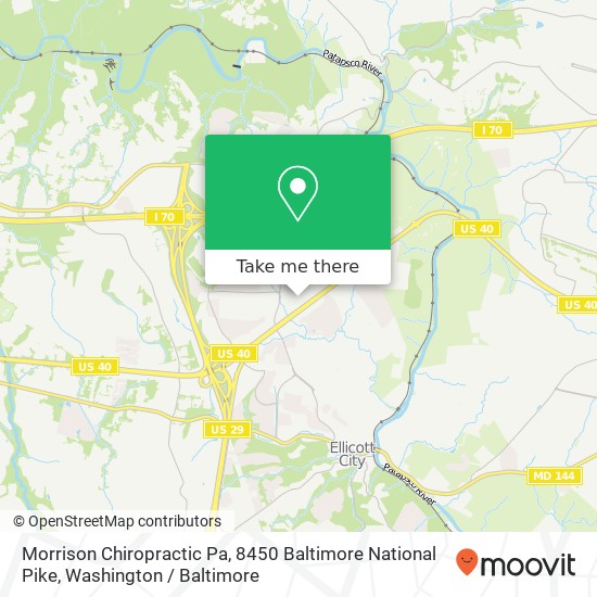 Mapa de Morrison Chiropractic Pa, 8450 Baltimore National Pike