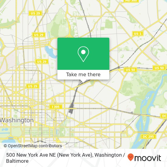 Mapa de 500 New York Ave NE (New York Ave), Washington, DC 20002