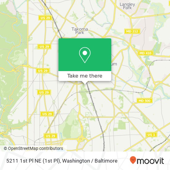 5211 1st Pl NE (1st Pl), Washington, DC 20011 map