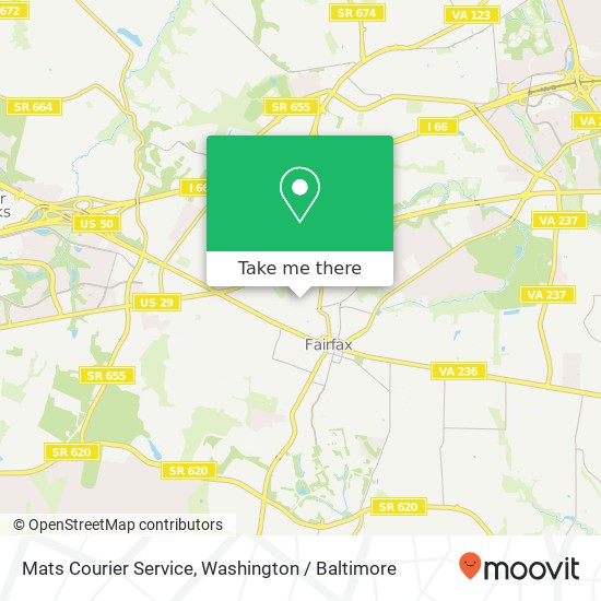 Mapa de Mats Courier Service, 10604 Springmann Dr