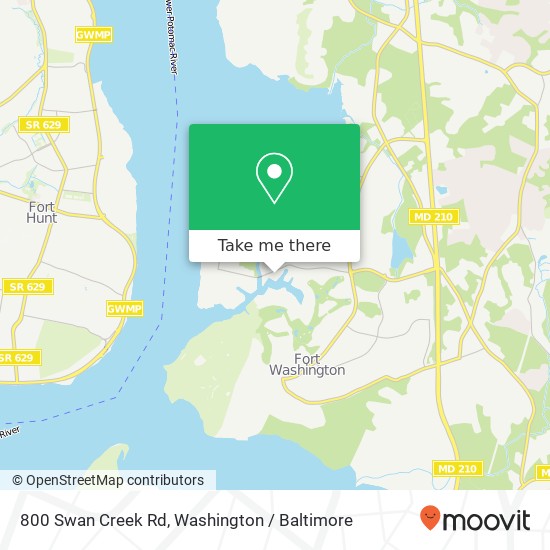 800 Swan Creek Rd, Fort Washington, MD 20744 map