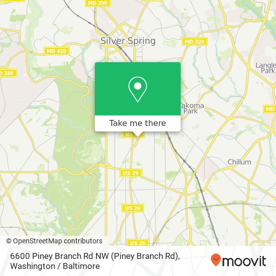 6600 Piney Branch Rd NW (Piney Branch Rd), Washington, DC 20012 map