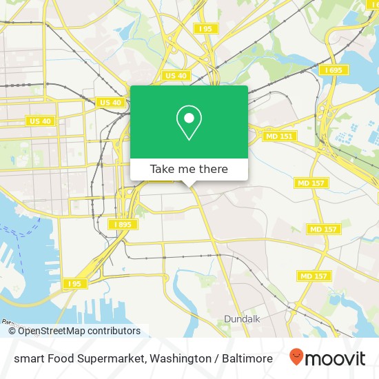 smart Food Supermarket, 1000 Dundalk Ave map