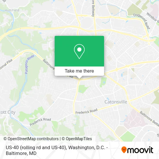 Mapa de US-40 (rolling rd and US-40)