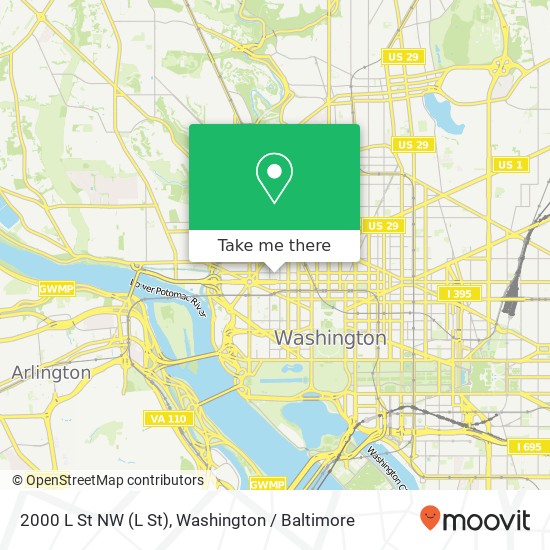 Mapa de 2000 L St NW (L St), Washington, DC 20036