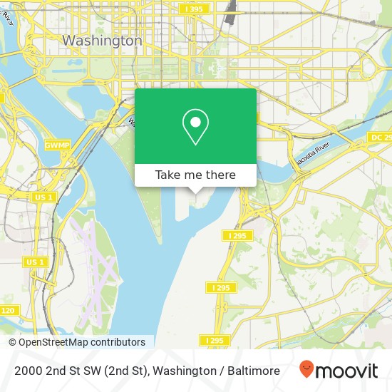 2000 2nd St SW (2nd St), Washington (FT L J MCNAIR), DC 20024 map