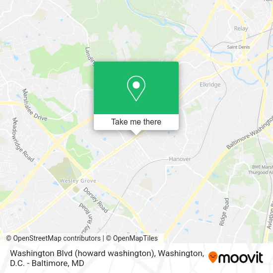 Mapa de Washington Blvd (howard washington)
