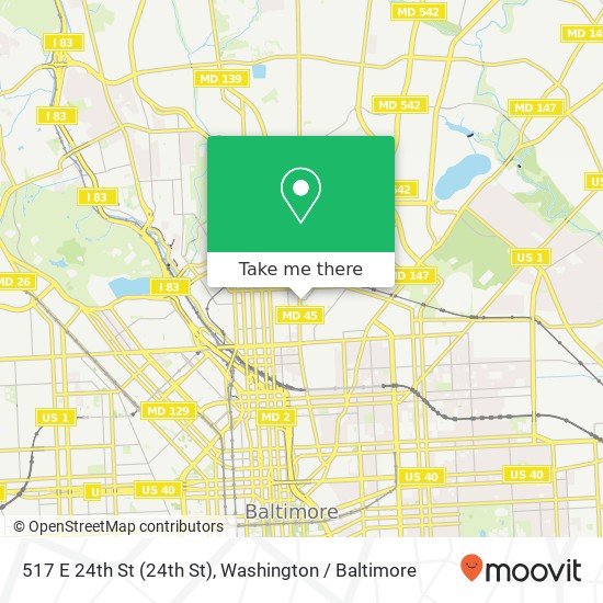 517 E 24th St (24th St), Baltimore, MD 21218 map