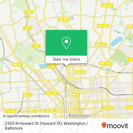 2503 N Howard St (Howard St), Baltimore, MD 21218 map