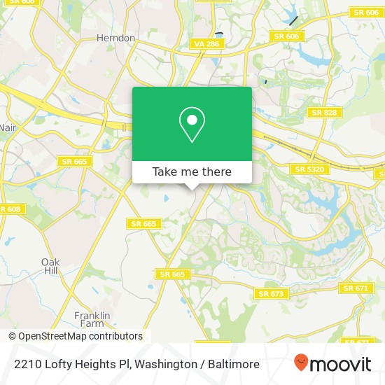 Mapa de 2210 Lofty Heights Pl, Reston (HERNDON), VA 20191