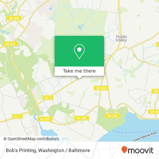 Mapa de Bob's Printing, 8403 Richmond Hwy