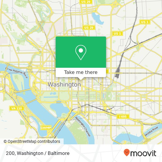 Mapa de 200, 555 11th St NW #200, Washington, DC 20004, USA