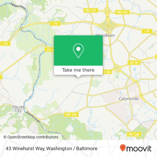 43 Winehurst Way, Catonsville, MD 21228 map