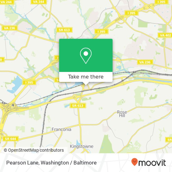 Mapa de Pearson Lane, Pearson Ln, Alexandria, VA 22304, USA