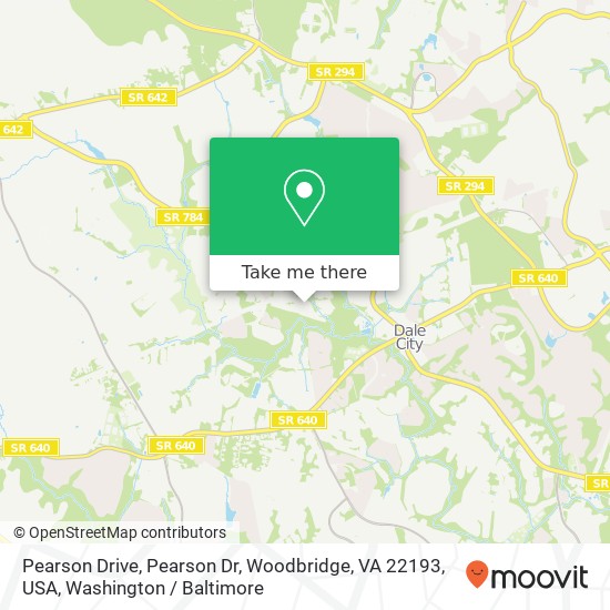 Pearson Drive, Pearson Dr, Woodbridge, VA 22193, USA map