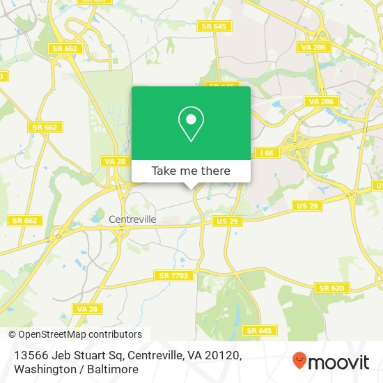 13566 Jeb Stuart Sq, Centreville, VA 20120 map