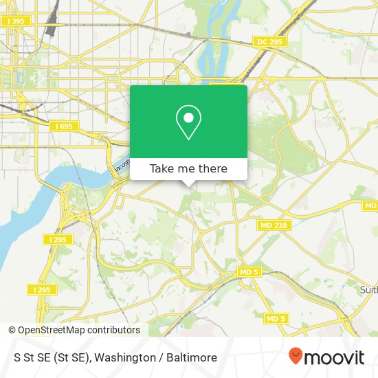 S St SE (St SE), Washington, DC 20020 map