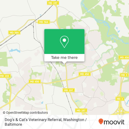 Mapa de Dog's & Cat's Veterinary Referral, 6700 Laurel Bowie Rd