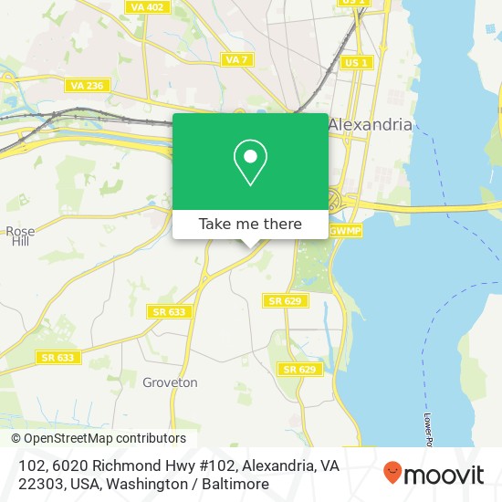 102, 6020 Richmond Hwy #102, Alexandria, VA 22303, USA map