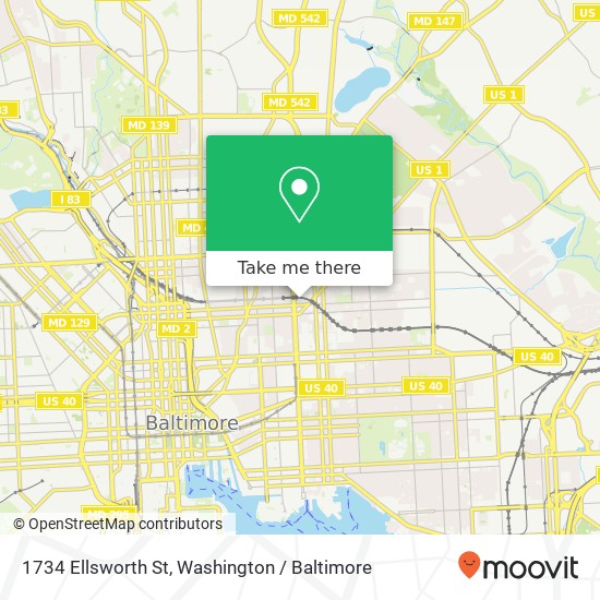 1734 Ellsworth St, Baltimore, MD 21213 map