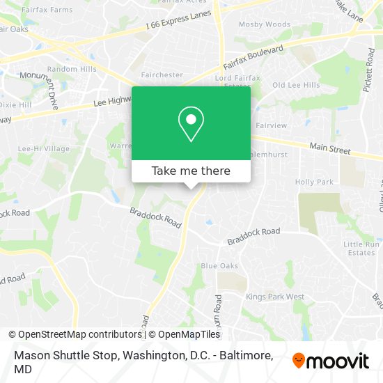 Mason Shuttle Stop map