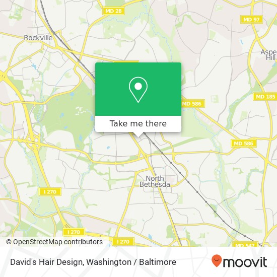 Mapa de David's Hair Design, Rockville, MD 20852