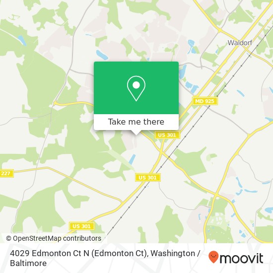 Mapa de 4029 Edmonton Ct N (Edmonton Ct), White Plains, MD 20695