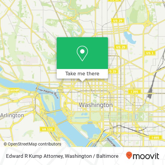 Edward R Kump Attorney, 1146 19th St NW map