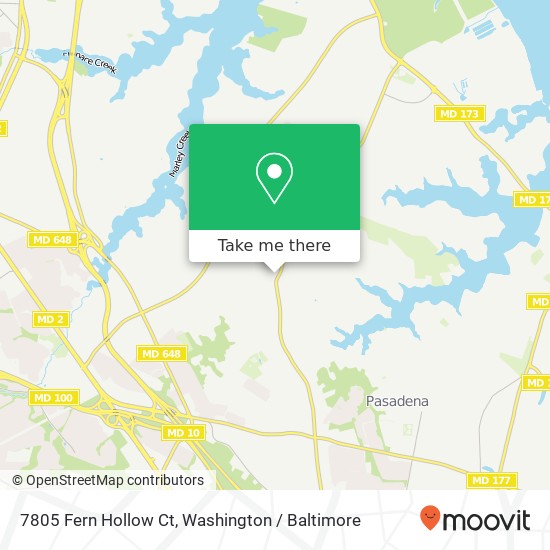 Mapa de 7805 Fern Hollow Ct, Glen Burnie, MD 21060