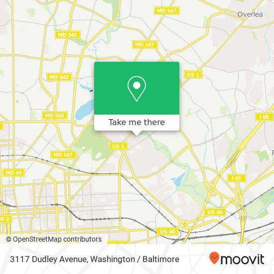 Mapa de 3117 Dudley Avenue, 3117 Dudley Ave, Baltimore, MD 21213, USA