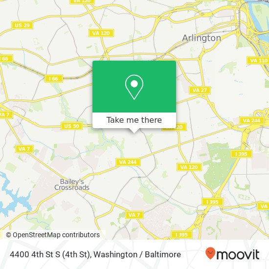 4400 4th St S (4th St), Arlington, VA 22204 map