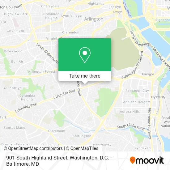 901 South Highland Street map