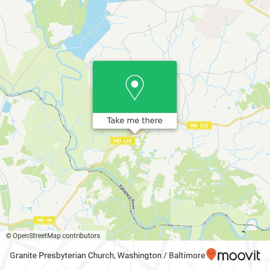 Granite Presbyterian Church map