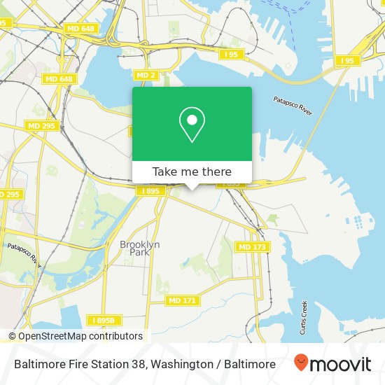 Baltimore Fire Station 38 map