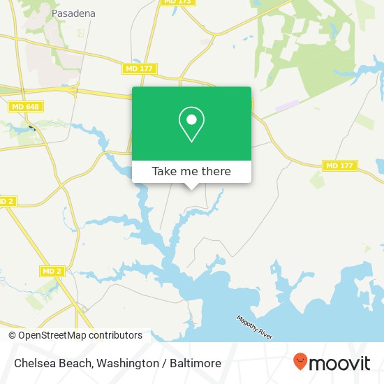 Mapa de Chelsea Beach