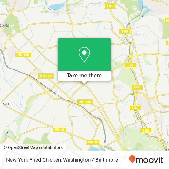 New York Fried Chicken map