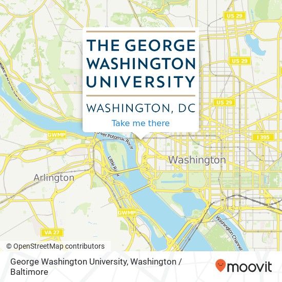 Mapa de George Washington University