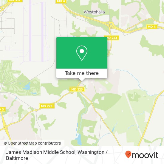 James Madison Middle School map