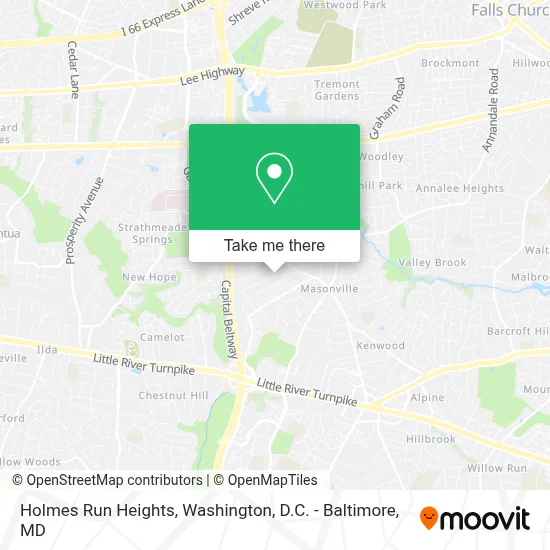 Holmes Run Heights map
