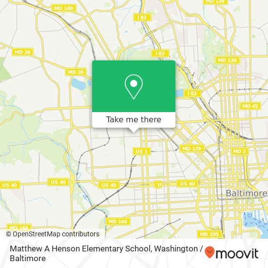 Matthew A Henson Elementary School map