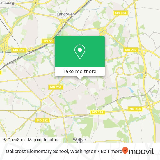 Oakcrest Elementary School map