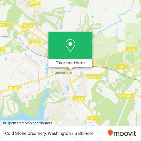 Mapa de Cold Stone Creamery