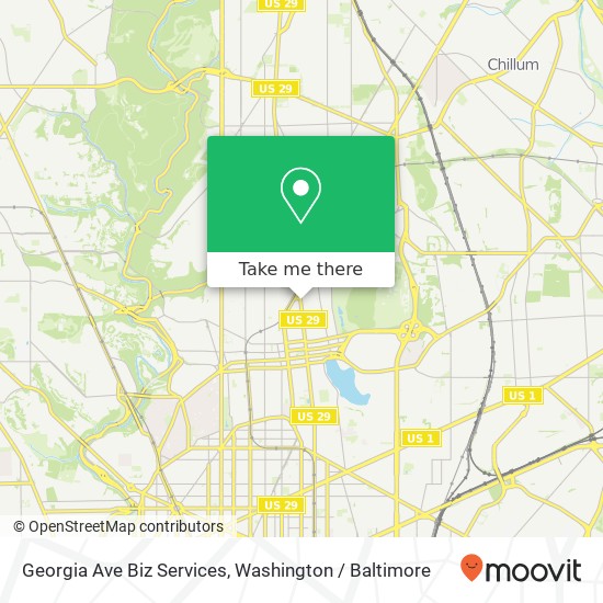 Mapa de Georgia Ave Biz Services