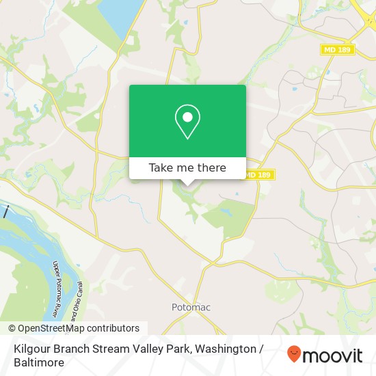 Kilgour Branch Stream Valley Park map