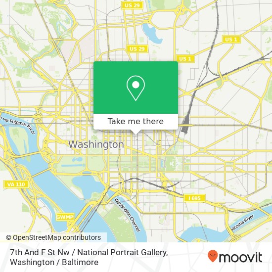 Mapa de 7th And F St Nw / National Portrait Gallery